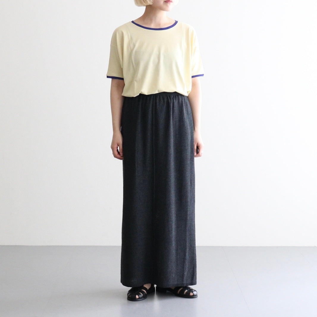 Cotton Linen Poly Pencel Skirt #Charcoal [NEP-SS2632]