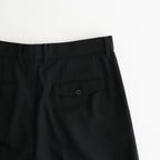 FLAT FRONT WIDE TROUSERS #BLACK [A26C07PT03C]