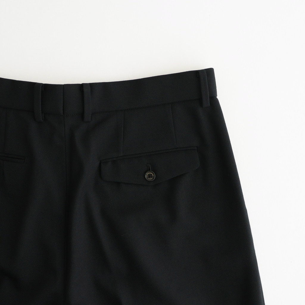 FLAT FRONT WIDE TROUSERS #BLACK [A26C07PT03C]