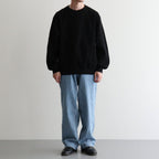 Linen Cotton Denim Field Pants #Indigo Bleach [N26FC029]