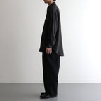 COCOON WIDE EASY PANTS #CHAMBRAY BLACK [M25A12PT01C]