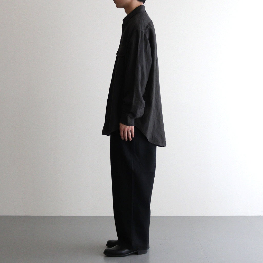 COCOON WIDE EASY PANTS #CHAMBRAY BLACK [M25A12PT01C]