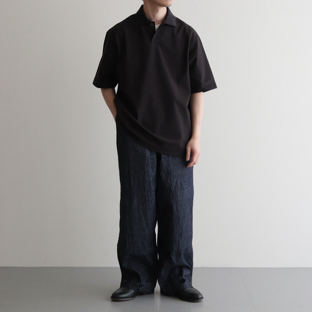 ONE BUTTON POLO S/S TEE #INK BLACK [M25A15CS02B]