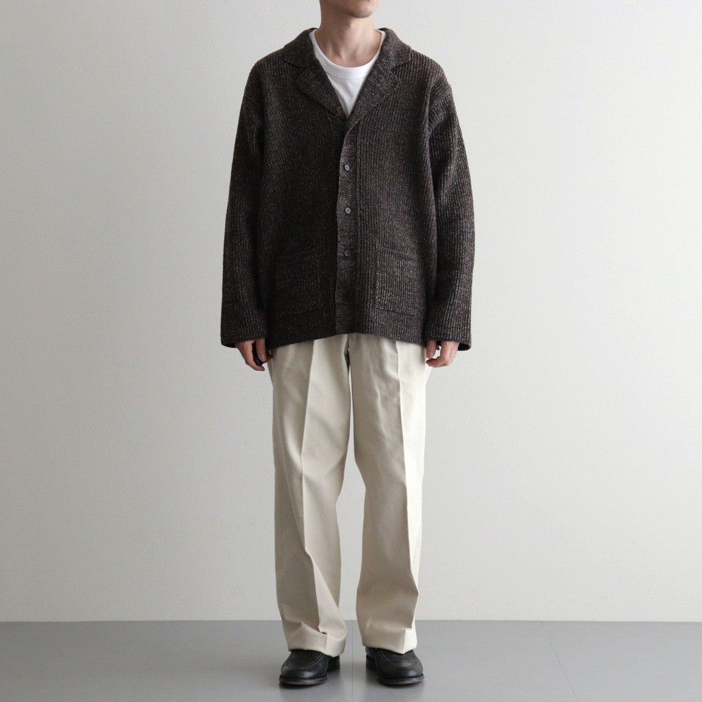 DOUBLE-PLEATED SMARTY TROUSER #BONE [252OJ-PT08]