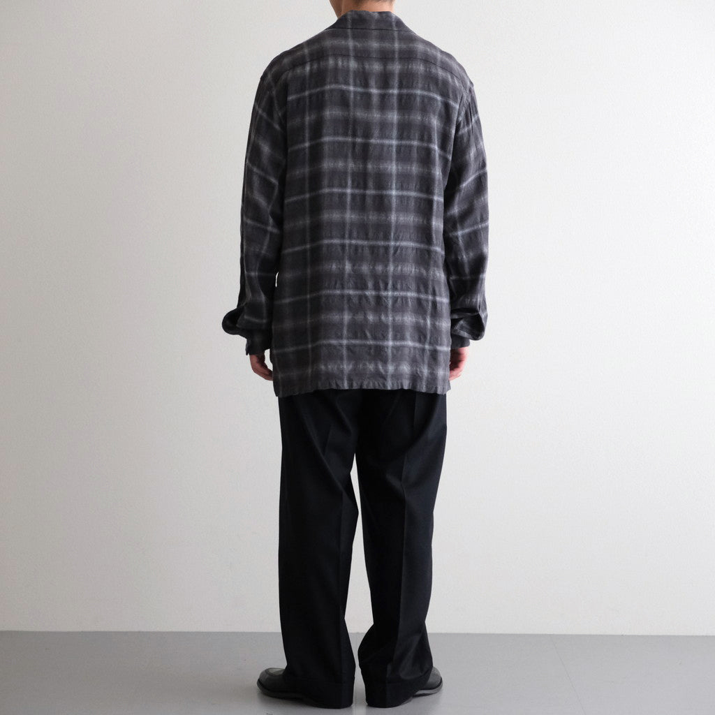 DOUBLE PLEATED WIDE TROUSERS #BLACK [A25C15PT02C]