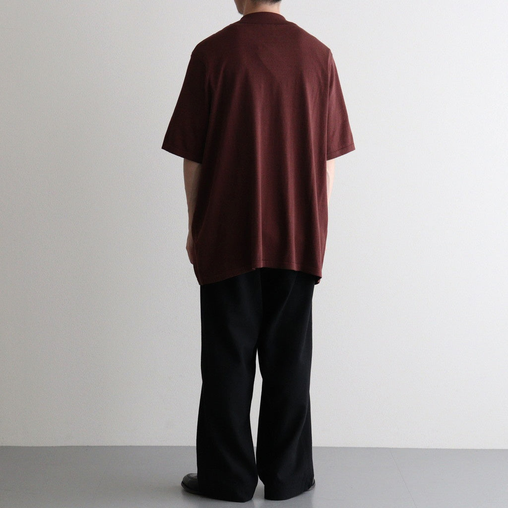 SILK COTTON SKIPPER KNIT #MAROON [26S-BIS-KN66]