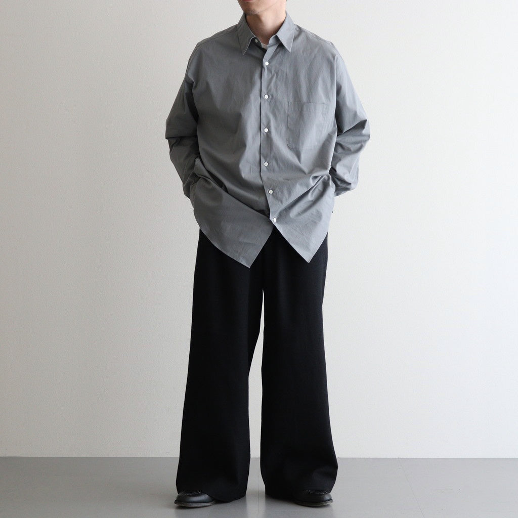 WIDE LEG EASY PANTS #CHAMBRAY BLACK [M25C12PT02C]