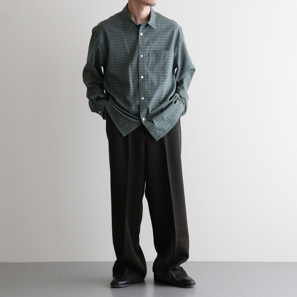 SQUARE SHIRT #GREEN CHECK [A26C11SH02C]