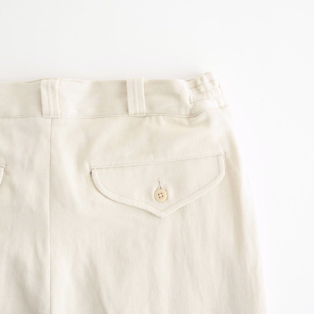 FRONT TUCK ARMY TROUSER #IVORY [261OJ-PT09]