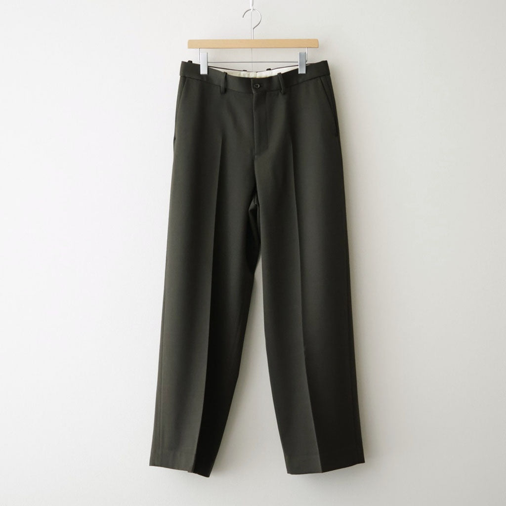 FLAT FRONT WIDE TROUSERS #D.OLIVE [A26C15PT02C]