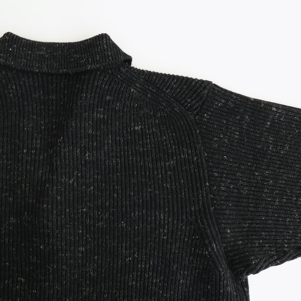 BLENDED KEMPI WOOL RAPEL CARDY #ONYX [252OJ-KN03]