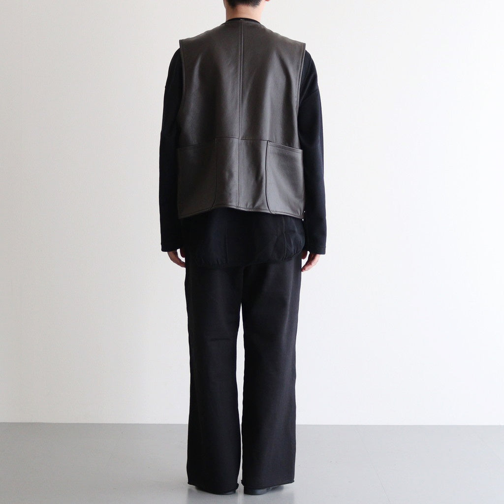 WORK VEST #D.BROWN [V-09-C-COW-4]