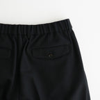 DOUBLE PLEATED SEMI EASY TROUSERS #BLACK [A26C07PT02C]