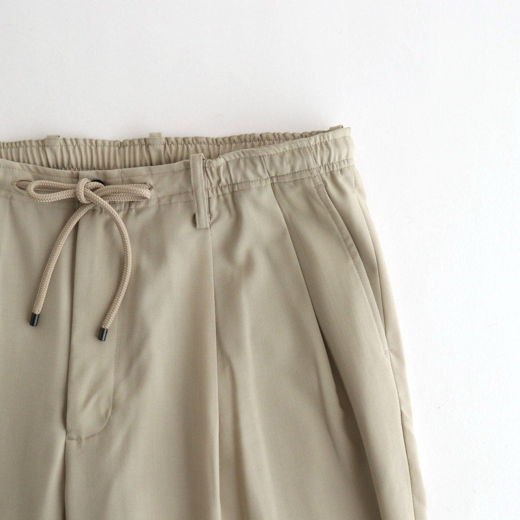 DOUBLE PLEATED EASY TROUSERS #BEIGE [A26A15PT02C]