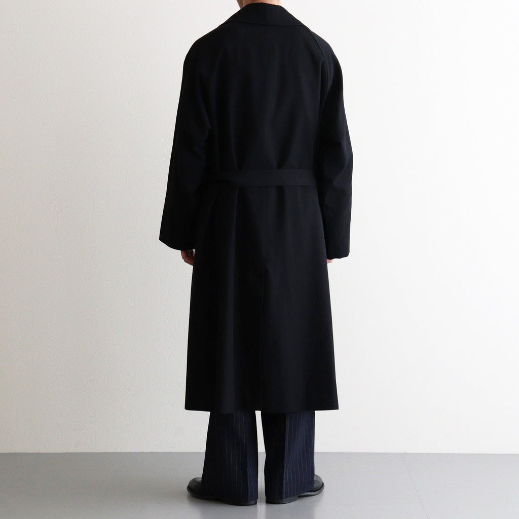 Wool Gabardine Trench Coat #BlackNavy [BHS25F006] – Diffusion