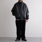 HIGH NECK BLOUSON #BLACK [SH-68-C-SHEEP-4]