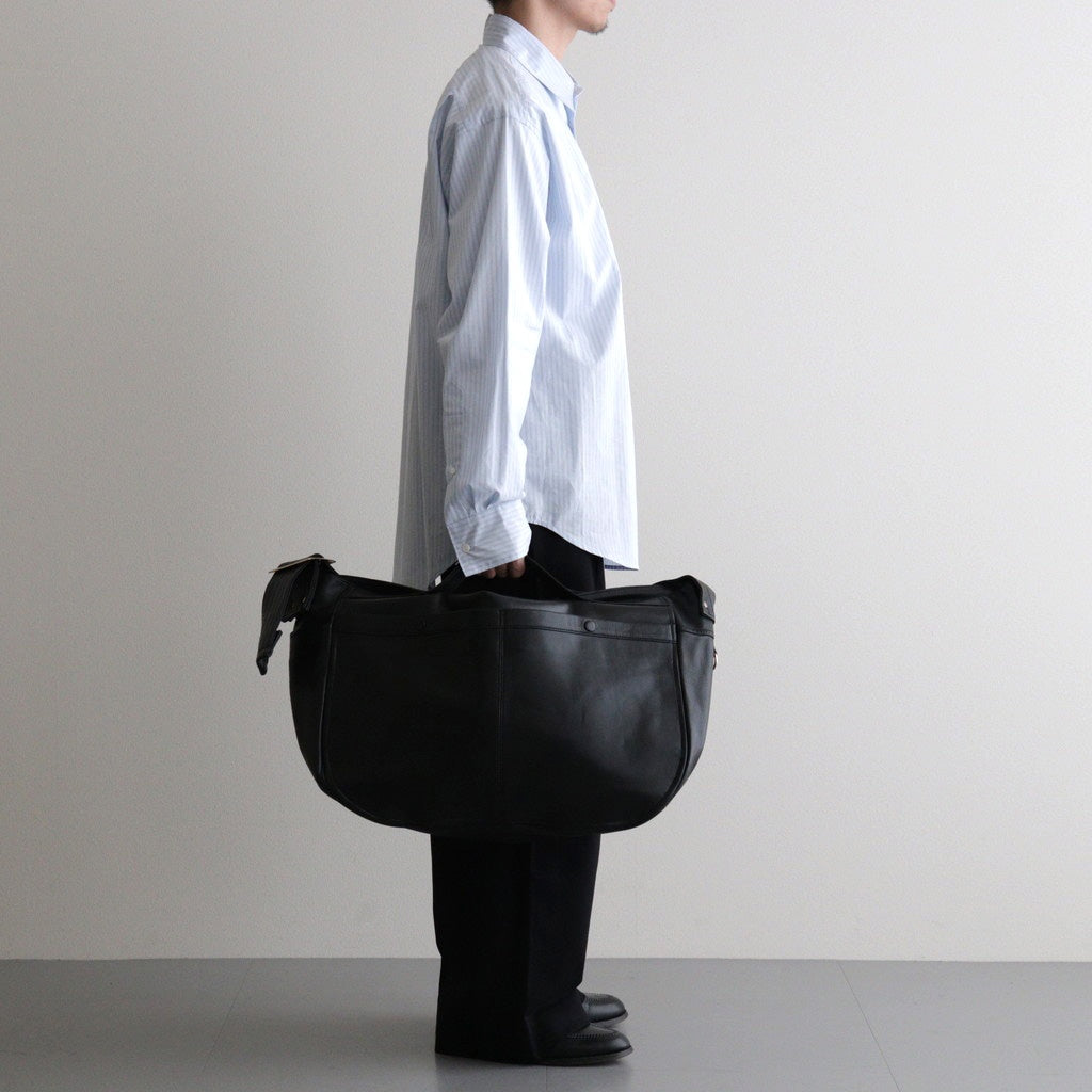 NEW NEWSPAPER BAG L #BLACK [BG-40-C-COW-5]