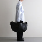 NEW NEWSPAPER BAG L #BLACK [BG-40-C-COW-5]