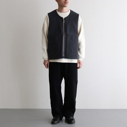 DUCK CLOTH WORKADAY VEST #FADE NAVY [PMAS-VT02]