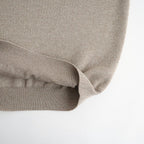 SOLID WOOL SMOOTH CREW NECK #IVORY×BEIGE [BN-26FM-056]