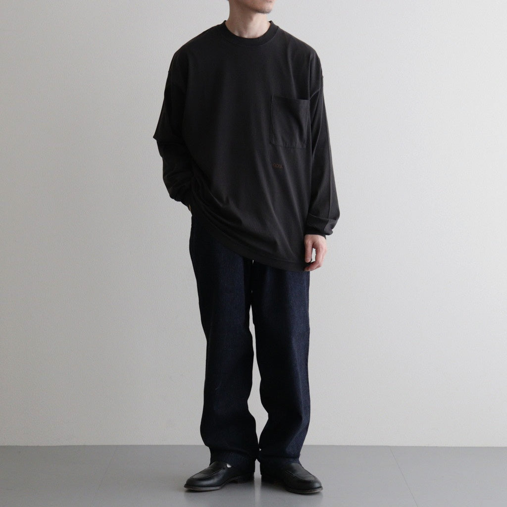 DOUBLE PLEATED EASY TROUSERS #BLACK [A26A93PT02C] - Diffusion 三重