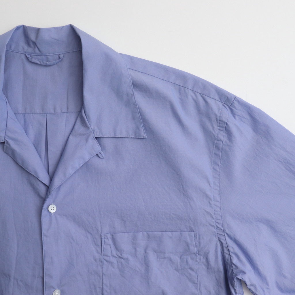 Chambray Open-Collar Shirt #Saxe [BHS25S021]