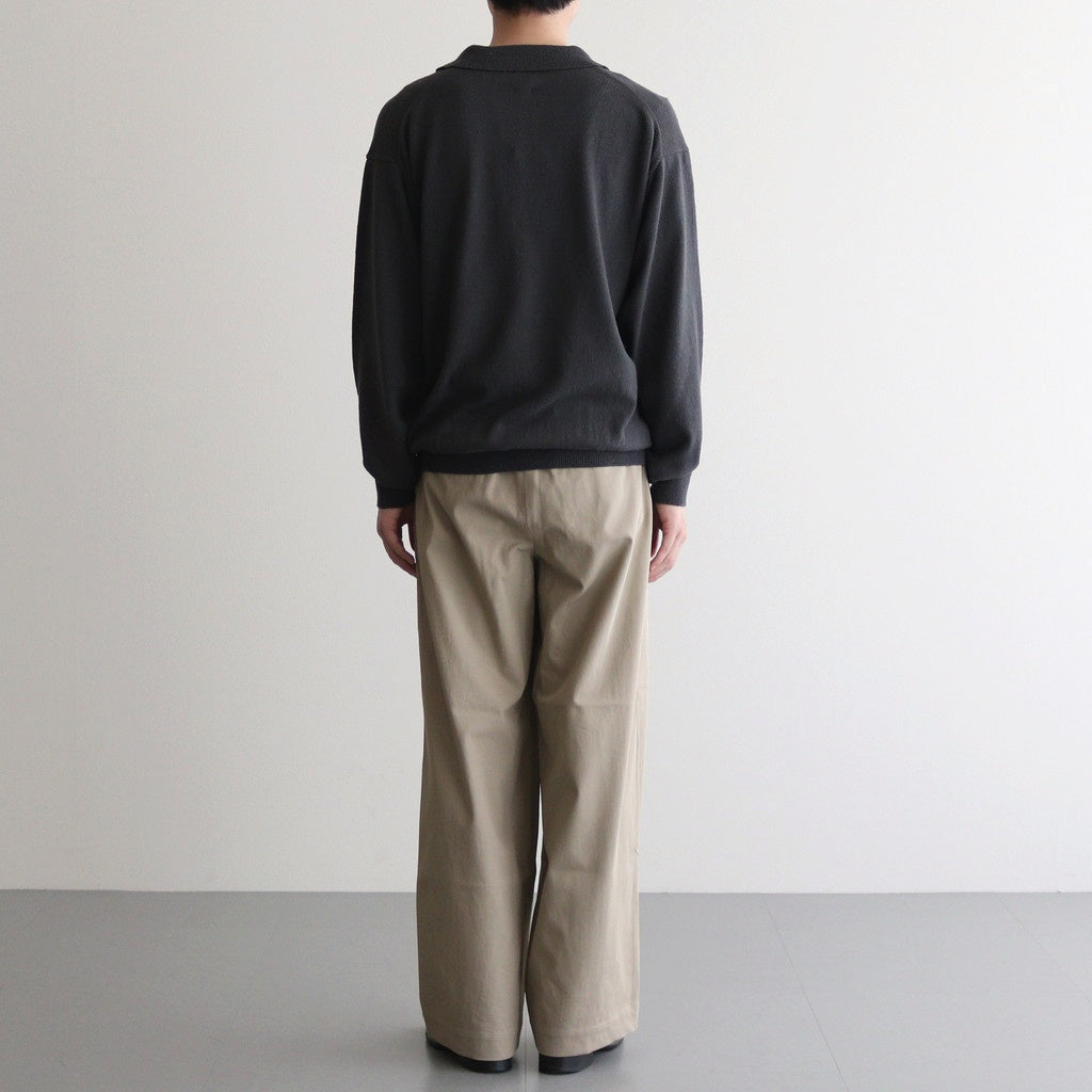 SILK POLO SKIPPER #CHARCOAL [BN-25SM-037]