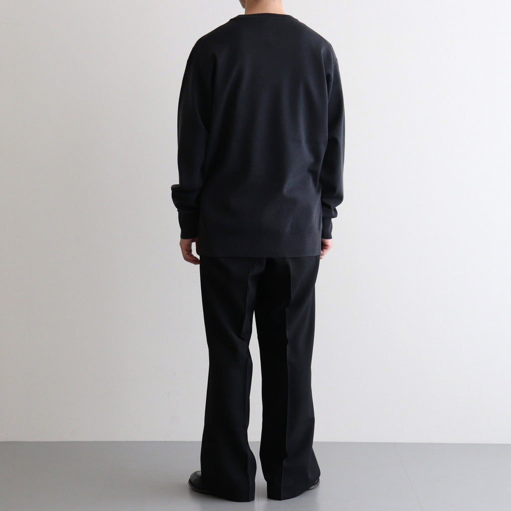 32G SMOOTH WOOL CLASSIC CREW NECK #CHARCOAL BLUE [BN-25FM-020]