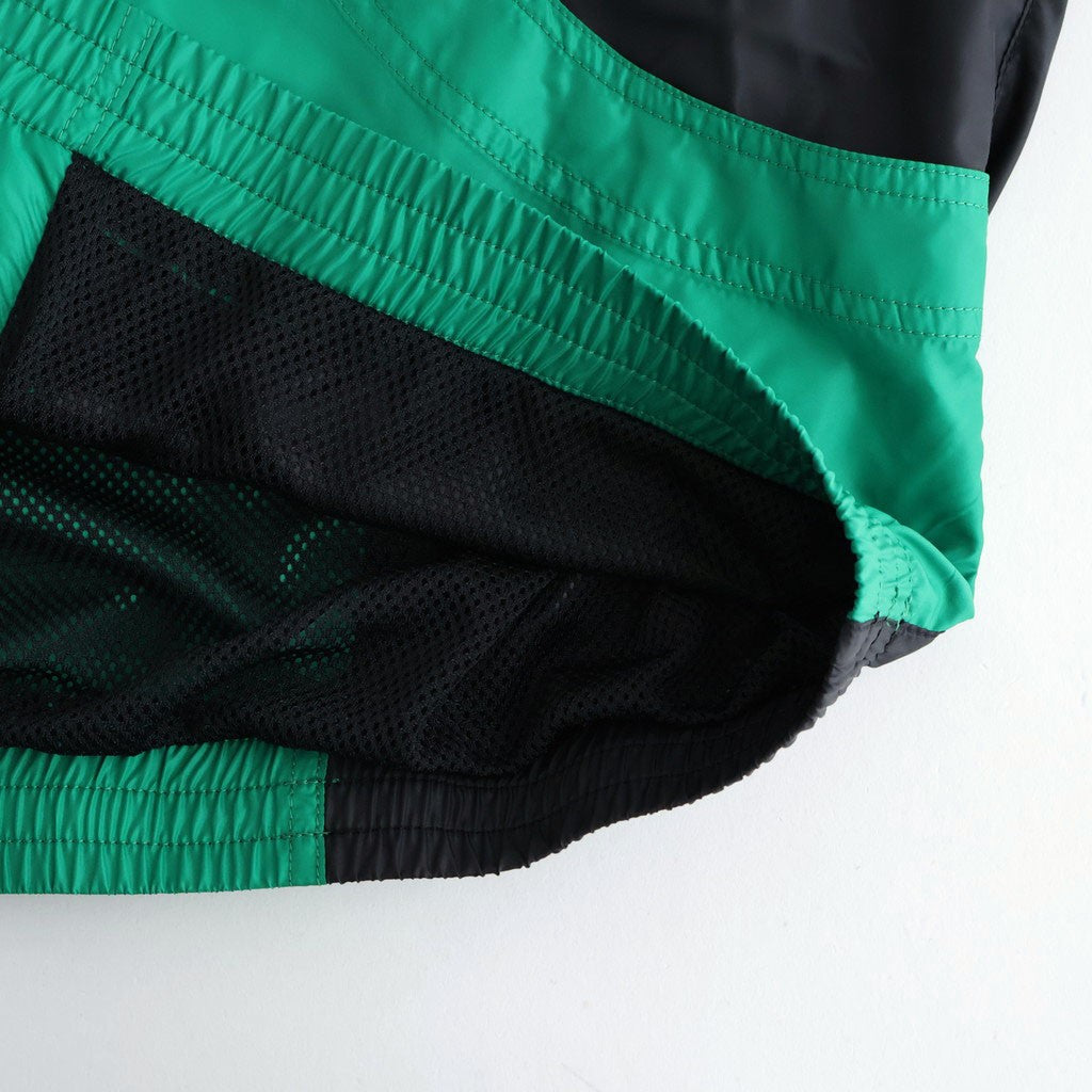 PANEL COLOR TRACK JACKET #BLACK/GRN [DNS26B02]