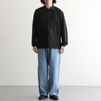 Linen Cotton Denim Field Pants #Indigo Bleach [N26FC029]