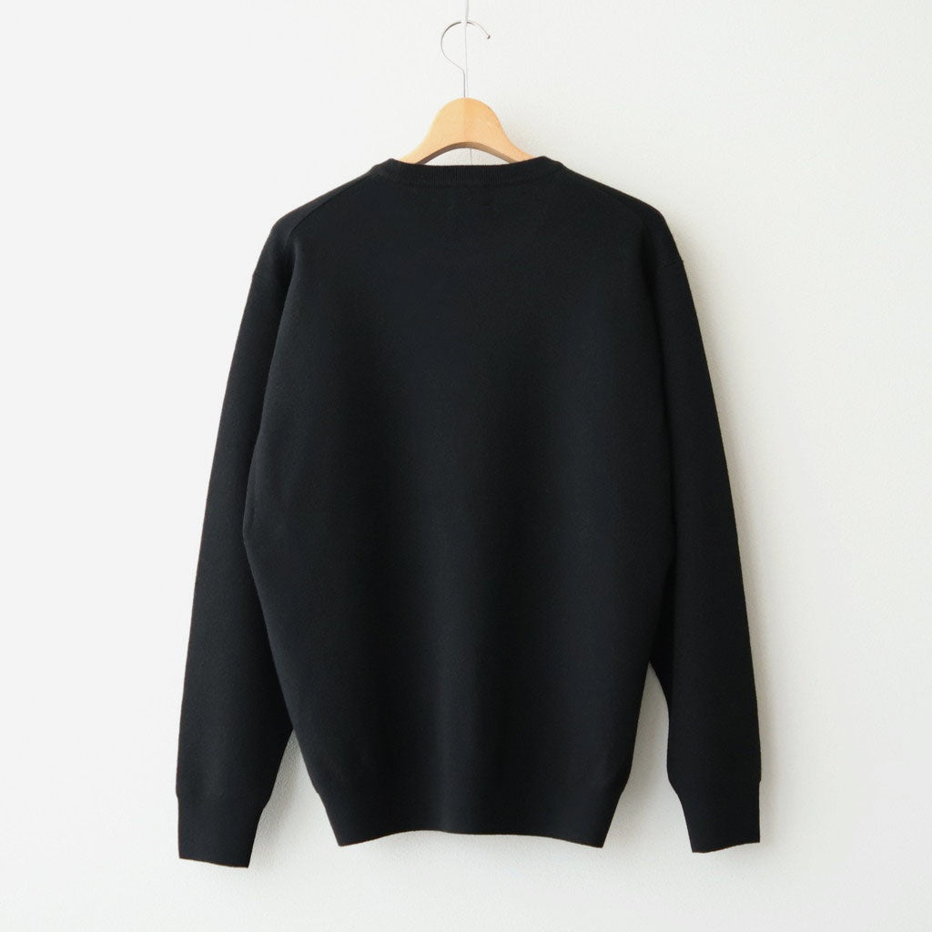 SUNSHINE CASHMERE CREW NECK #BLACK [BN-26FM-057]