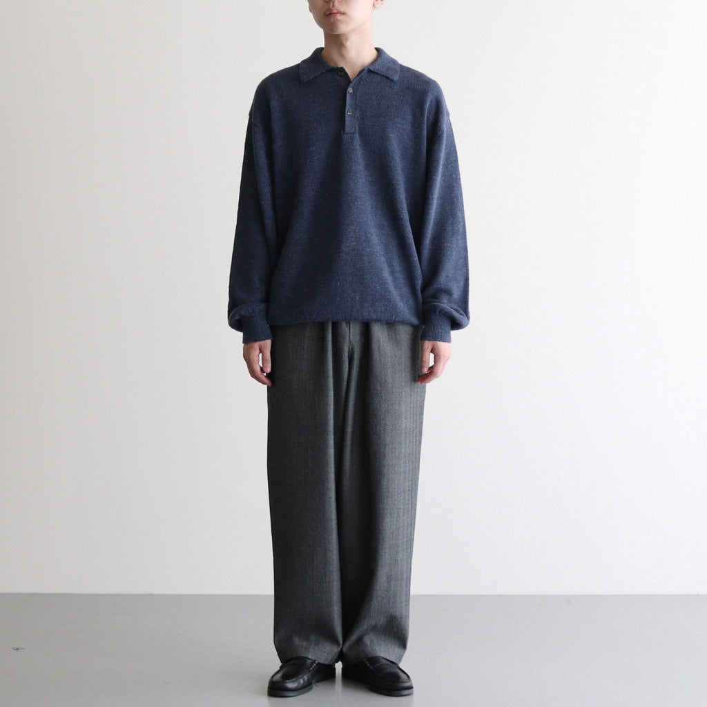 COCOON WIDE EASY PANTS #HERRINGBONE [M25C12PT03C]