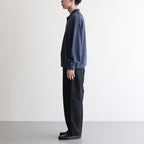 COCOON WIDE EASY PANTS #CHAMBRAY BLACK [M25C12PT03C]