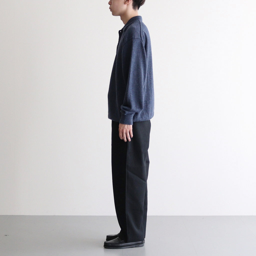 COCOON WIDE EASY PANTS #CHAMBRAY BLACK [M25C12PT03C]