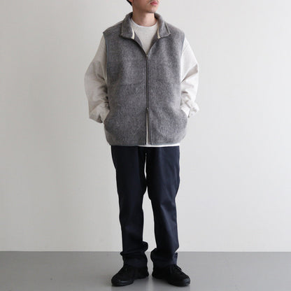 Zip-Up Mohair Vest #Heather Gray [S24FN030]