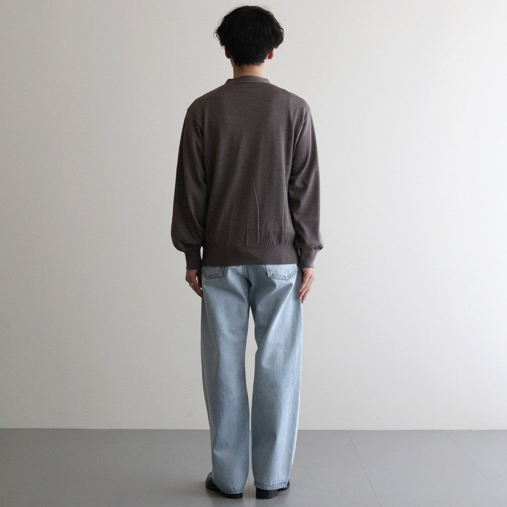 Wool Cashmere Silk Knit Cardigan #HeatherBeige [BHS24F022]