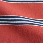 BORDER SHORT SLEEVE TOP #N.REDxSAX [PMAT-CS02]