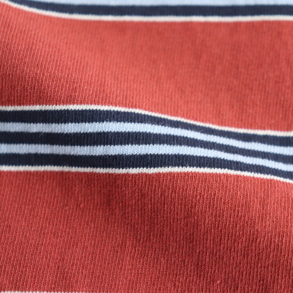 BORDER SHORT SLEEVE TOP #N.REDxSAX [PMAT-CS02]