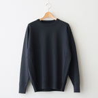 32G SMOOTH WOOL CLASSIC CREW NECK #CHARCOAL BLUE [BN-25FM-020]