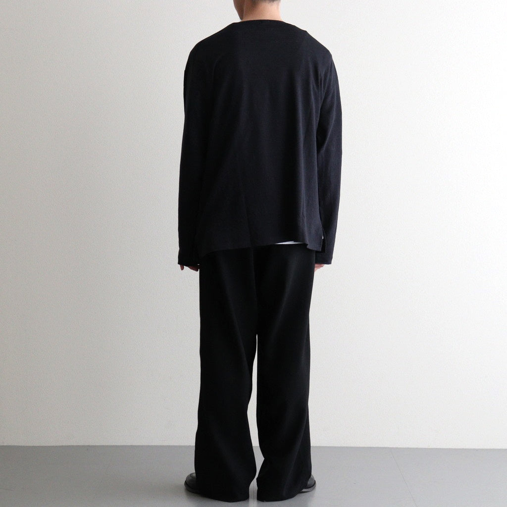 NORMANDY LINEN BASQUE SHIRT #NAVY [BN-26SM-072]