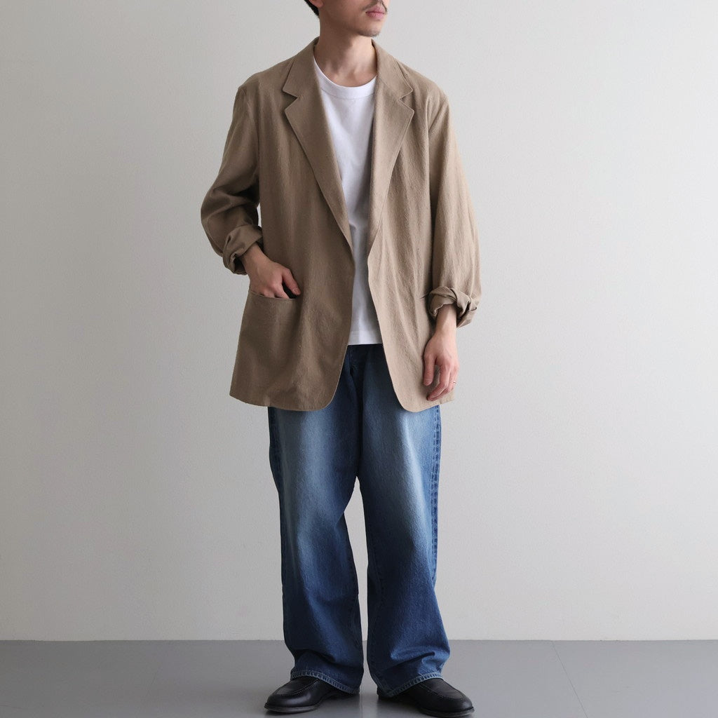Silk/Cotton Nep Cardigan Jacket #Beige [BHS26S019]