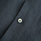 COMFORT FIT OPEN COLLAR SHIRT #BLACK [A26A22SH02C]
