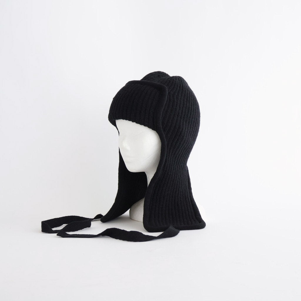 KNIT FLIGHT CAP - UNRULYBOY #BLACK [X01015]