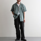 BACK GATHERING SS SHIRT #SAGE GREEN [PMAV-SS04]