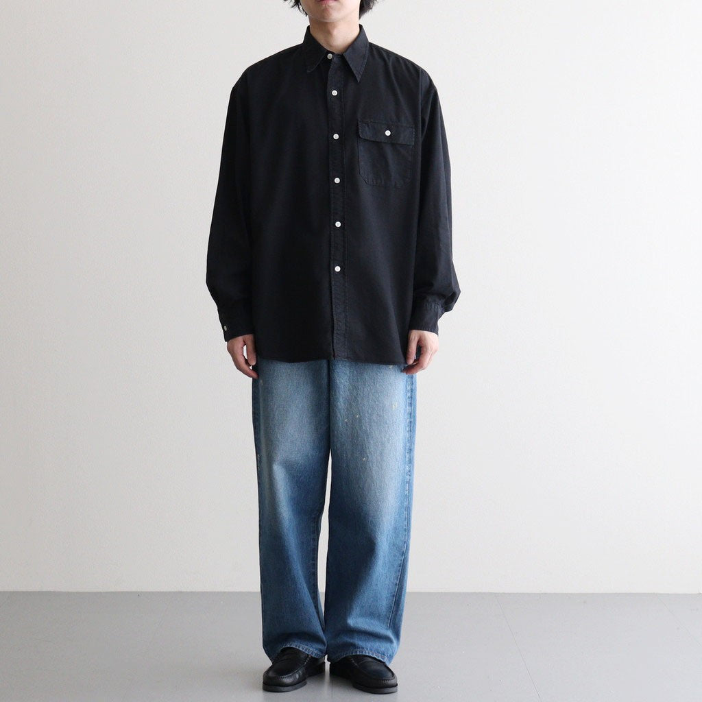 Garment Dyed Field Twill Shirt #Black [N26SG034]
