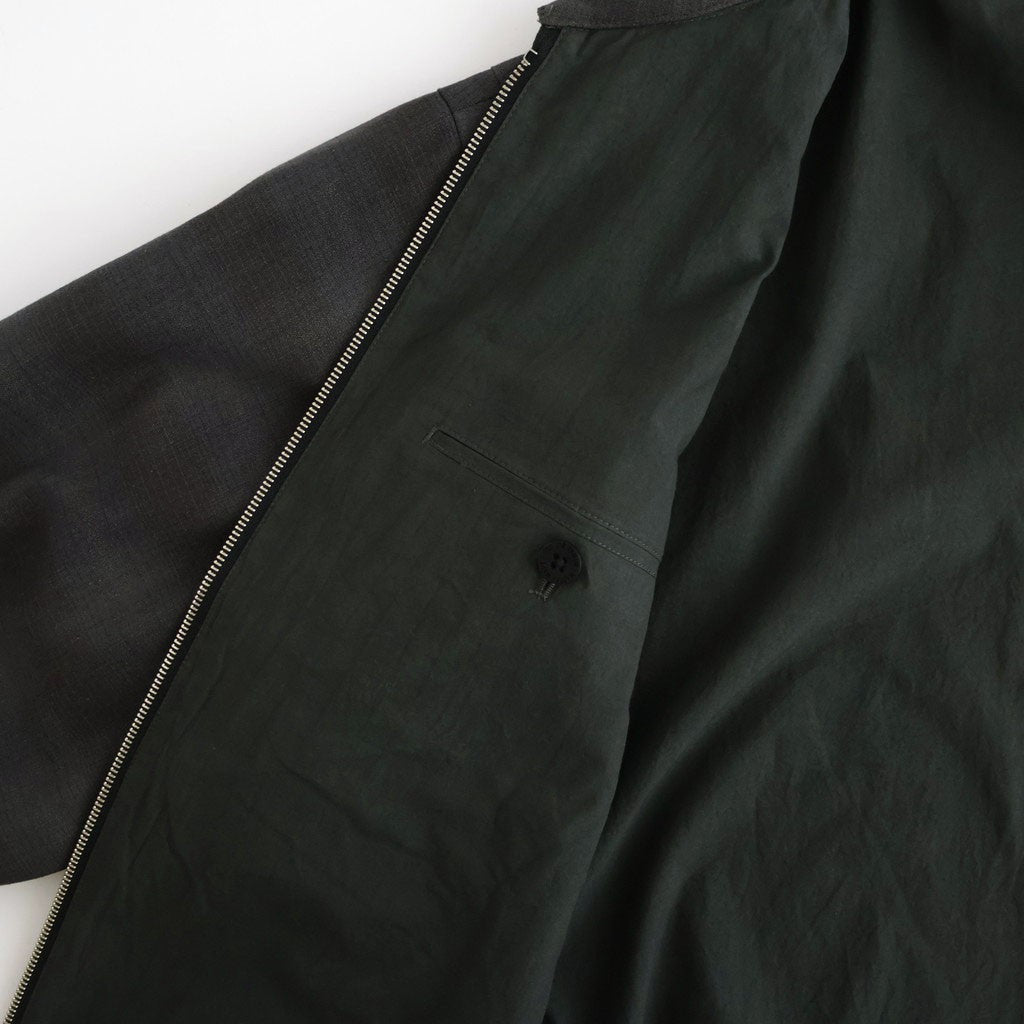 PLEATED-POCKET RICKY JACKET #PEWTER PLAID [261OJ-JK07]