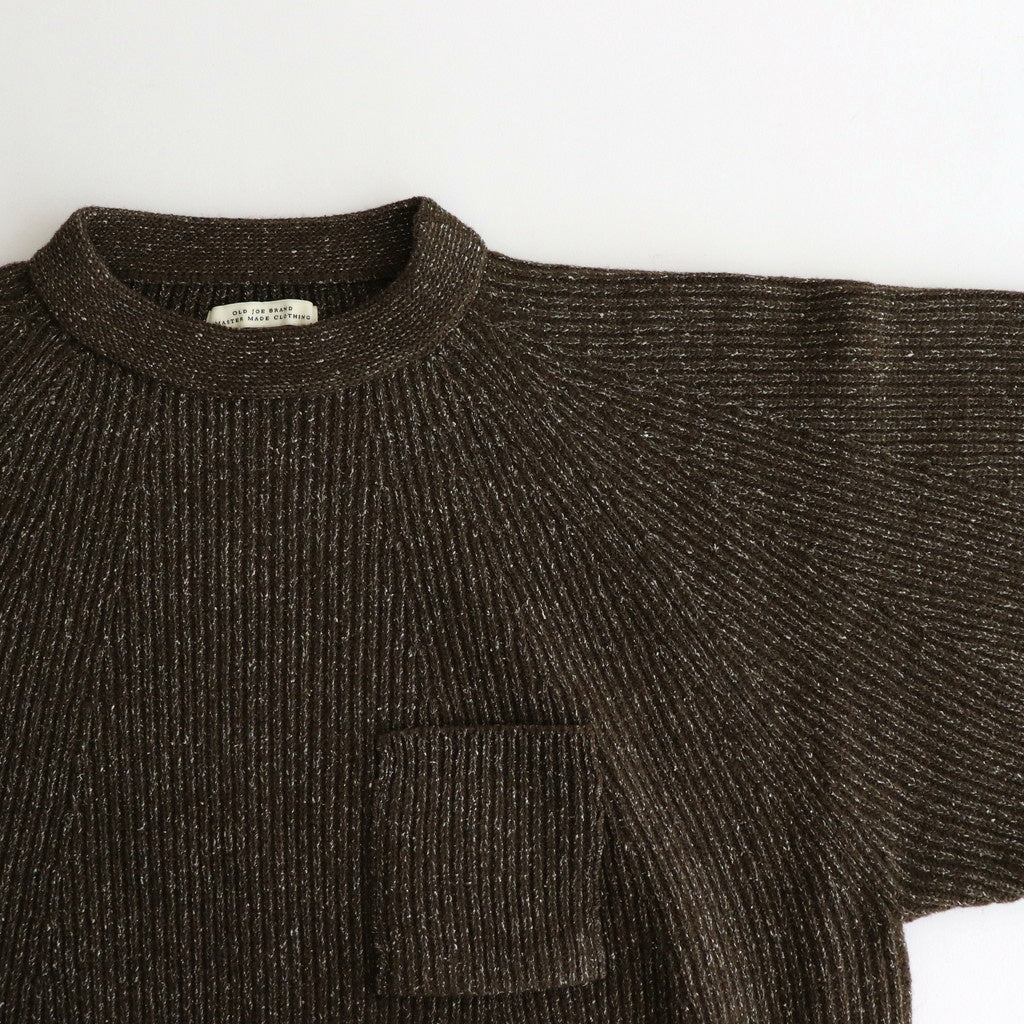 SILK NEP WOOL MOCK-NECK SWEATER #OLIVE STONE [242OJ-KN04]