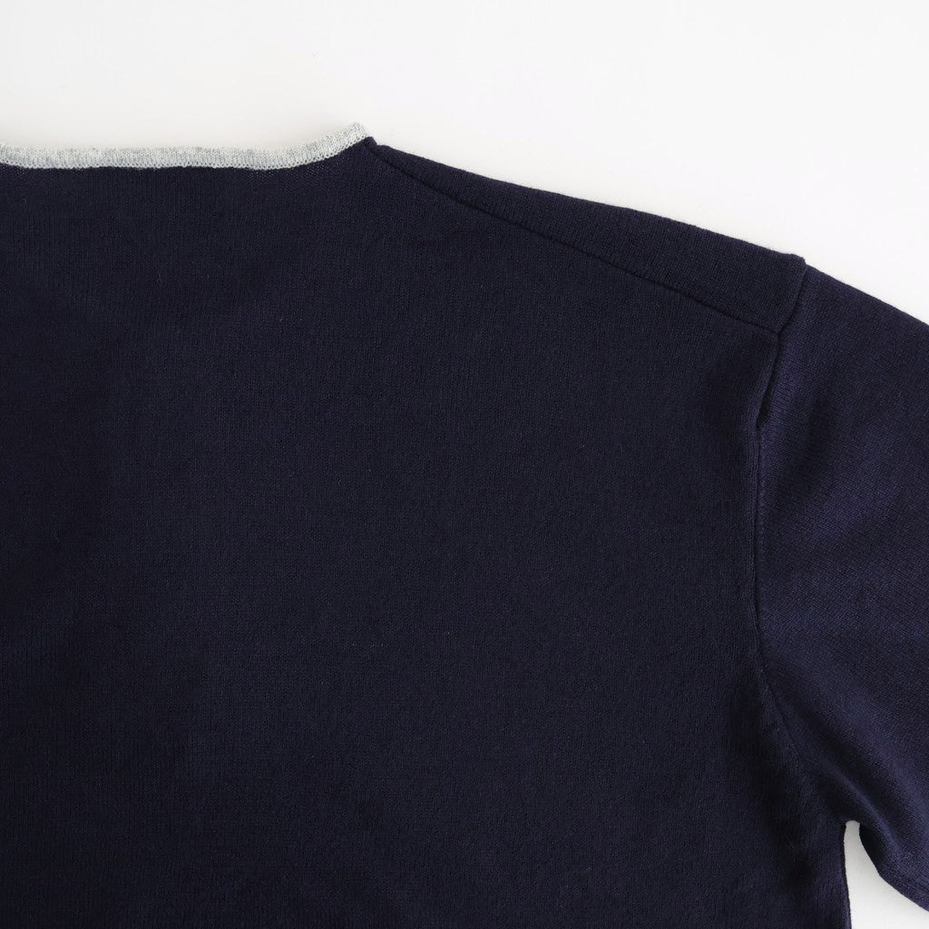 Cashmere Henleyneck - Diffusion Exclusive #Navy×Lt.Gray [NEP-AW2520B]