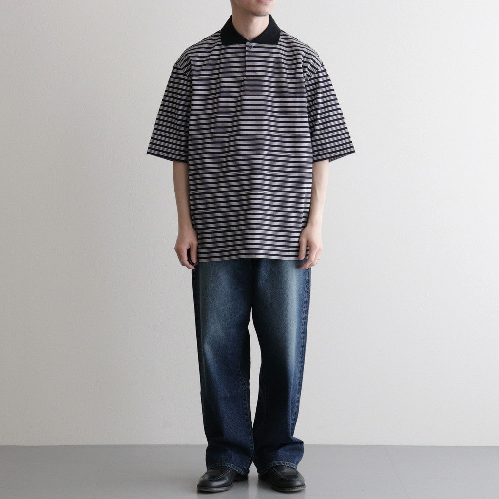 ONE BUTTON TEE S/S #BLACK BORDER [M26A14CS02B]