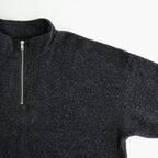 THERMAL FLEECE HALF ZIP TOP #CHARCOAL [SM62MC002]